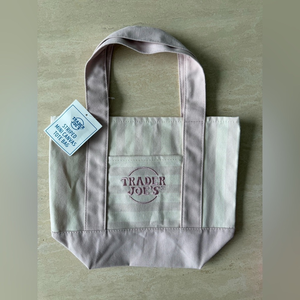 Limited Edition! Trader Joe's Pink Stripes Canvas
Mini Tote Bag Summer 2026 NWT!